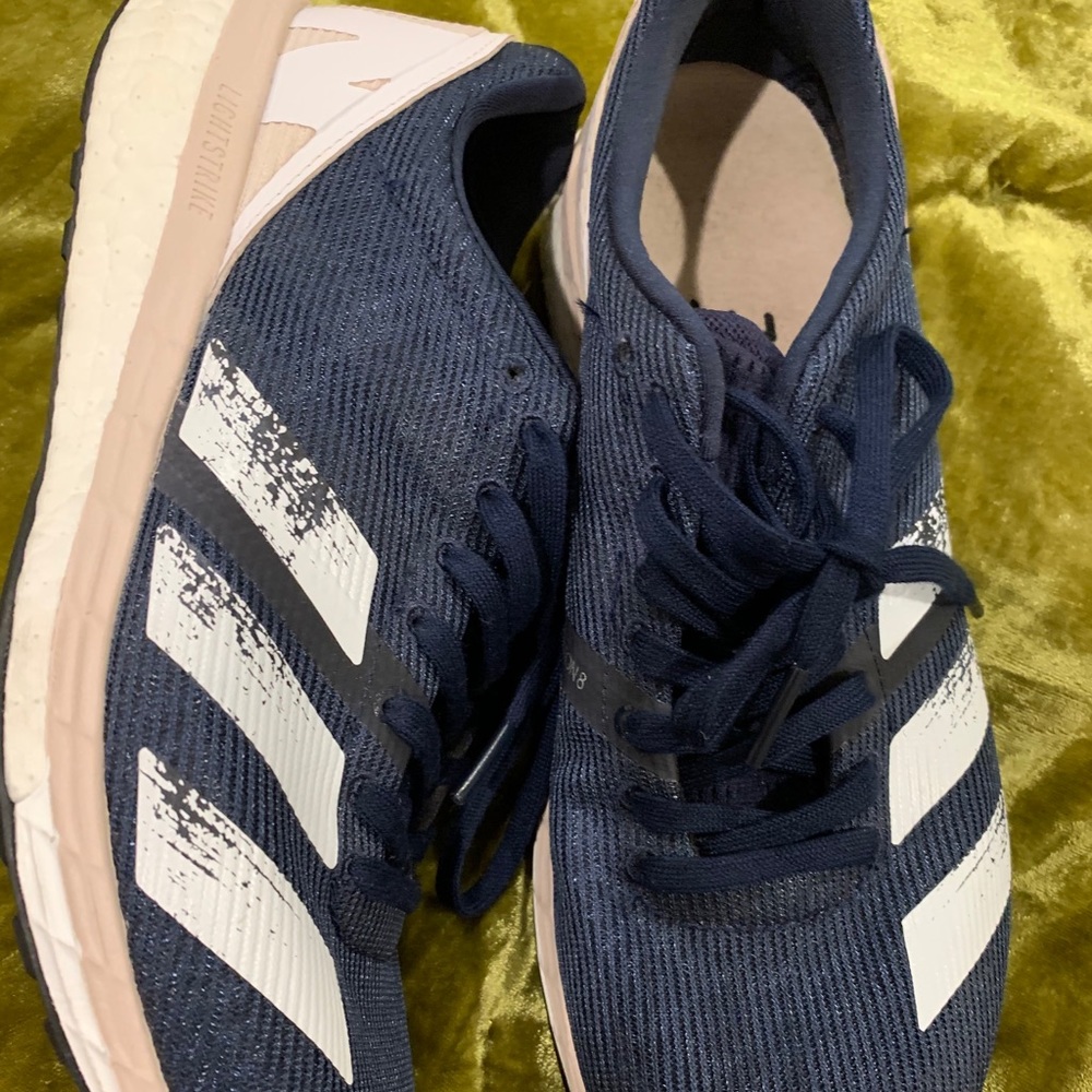 ADIDAS BOSTON WOMENS SNEAKERS NAVY PINK WHITE 7.5